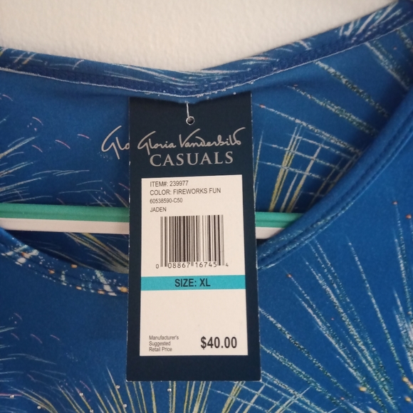 Women's Fireworks Fun XL short sleeved top - Picture 3 of 3